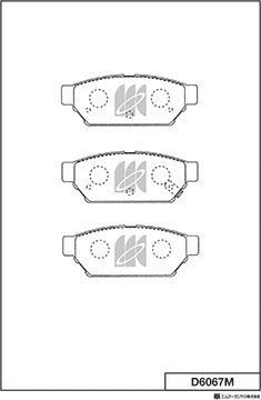 MK Kashiyama D6067M - Тормозные колодки, дисковые, комплект www.autospares.lv