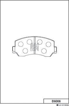 MK Kashiyama D6006 - Тормозные колодки, дисковые, комплект www.autospares.lv