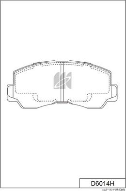 MK Kashiyama D6014H - Тормозные колодки, дисковые, комплект www.autospares.lv