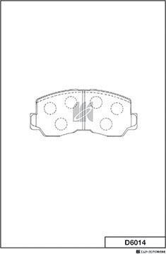 MK Kashiyama D6014 - Тормозные колодки, дисковые, комплект www.autospares.lv