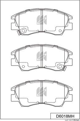 MK Kashiyama D6018MH - Bremžu uzliku kompl., Disku bremzes www.autospares.lv