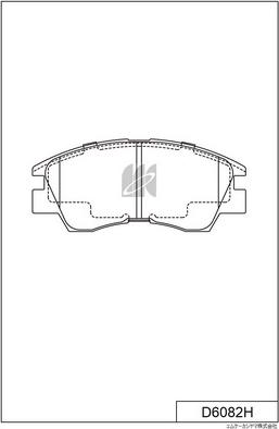 MK Kashiyama D6082H - Тормозные колодки, дисковые, комплект www.autospares.lv