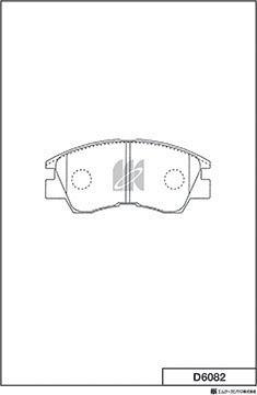 MK Kashiyama D6082 - Тормозные колодки, дисковые, комплект www.autospares.lv