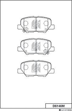 MK Kashiyama D6146M - Bremžu uzliku kompl., Disku bremzes www.autospares.lv