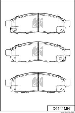 MK Kashiyama D6141MH - Bremžu uzliku kompl., Disku bremzes www.autospares.lv