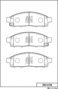 MK Kashiyama D6141M - Bremžu uzliku kompl., Disku bremzes www.autospares.lv