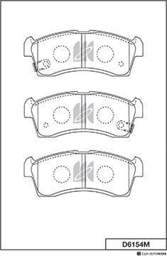 MK Kashiyama D6154M - Bremžu uzliku kompl., Disku bremzes www.autospares.lv