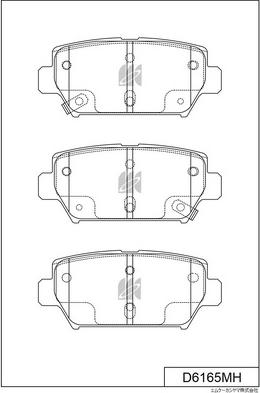 MK Kashiyama D6165MH - Bremžu uzliku kompl., Disku bremzes www.autospares.lv