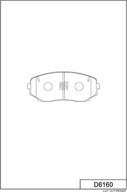 MK Kashiyama D6160 - Тормозные колодки, дисковые, комплект www.autospares.lv