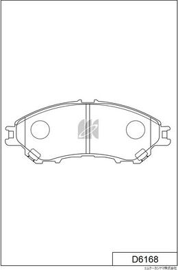 MK Kashiyama D6168 - Brake Pad Set, disc brake www.autospares.lv