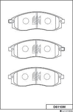 MK Kashiyama D6110M - Bremžu uzliku kompl., Disku bremzes www.autospares.lv