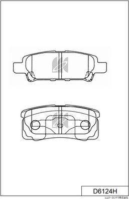 MK Kashiyama D6124H - Bremžu uzliku kompl., Disku bremzes autospares.lv