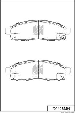 MK Kashiyama D6128MH - Bremžu uzliku kompl., Disku bremzes www.autospares.lv