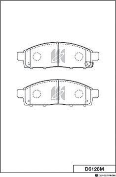 MK Kashiyama D6128M - Bremžu uzliku kompl., Disku bremzes www.autospares.lv