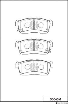 MK Kashiyama D0045M - Bremžu uzliku kompl., Disku bremzes www.autospares.lv