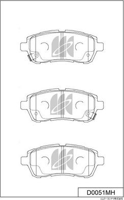 MK Kashiyama D0051MH - Bremžu uzliku kompl., Disku bremzes www.autospares.lv