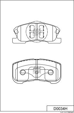 MK Kashiyama D0034H - Bremžu uzliku kompl., Disku bremzes www.autospares.lv