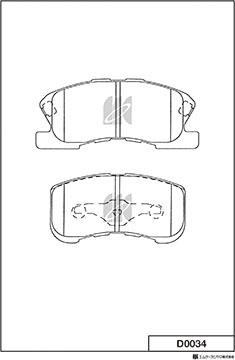 MK Kashiyama D0034 - Bremžu uzliku kompl., Disku bremzes www.autospares.lv