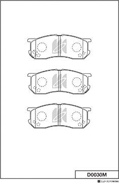 MK Kashiyama D0030M - Тормозные колодки, дисковые, комплект www.autospares.lv