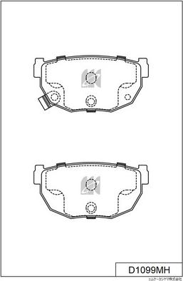 MK Kashiyama D1099MH - Bremžu uzliku kompl., Disku bremzes www.autospares.lv