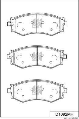 MK Kashiyama D1092MH - Bremžu uzliku kompl., Disku bremzes www.autospares.lv