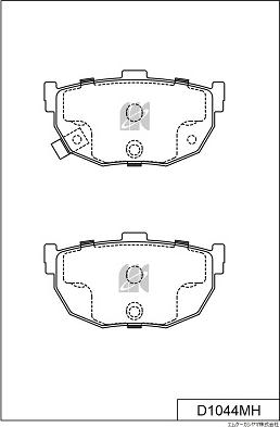 MK Kashiyama D1044MH - Brake Pad Set, disc brake www.autospares.lv