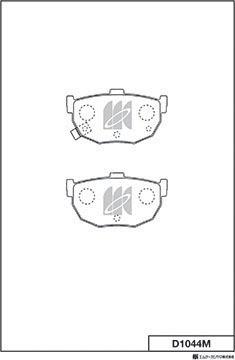 MK Kashiyama D1044M - Brake Pad Set, disc brake www.autospares.lv