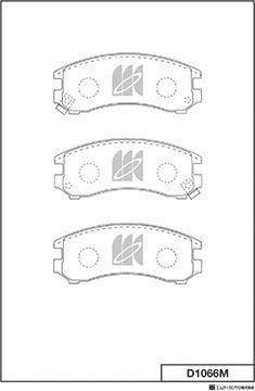 MK Kashiyama D1066M - Bremžu uzliku kompl., Disku bremzes autospares.lv