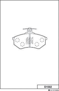 MK Kashiyama D1082 - Тормозные колодки, дисковые, комплект www.autospares.lv