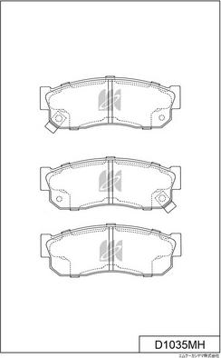 MK Kashiyama D1035MH - Bremžu uzliku kompl., Disku bremzes www.autospares.lv