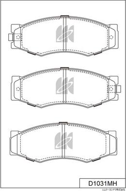 MK Kashiyama D1031MH - Bremžu uzliku kompl., Disku bremzes www.autospares.lv