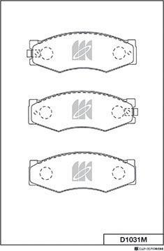 MK Kashiyama D1031M - Bremžu uzliku kompl., Disku bremzes www.autospares.lv