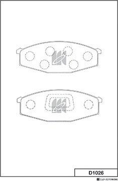 MK Kashiyama D1026 - Bremžu uzliku kompl., Disku bremzes www.autospares.lv