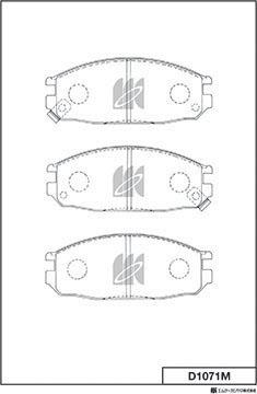 MK Kashiyama D1071M - Bremžu uzliku kompl., Disku bremzes www.autospares.lv