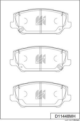 MK Kashiyama D11448MH - Bremžu uzliku kompl., Disku bremzes www.autospares.lv