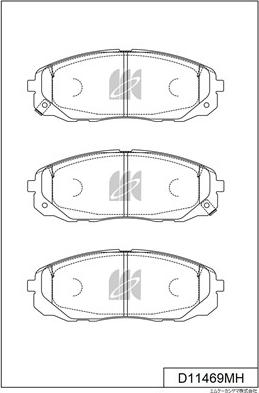MK Kashiyama D11469MH - Bremžu uzliku kompl., Disku bremzes www.autospares.lv