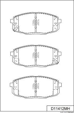 MK Kashiyama D11412MH - Bremžu uzliku kompl., Disku bremzes www.autospares.lv