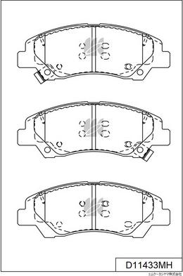 MK Kashiyama D11433MH - Bremžu uzliku kompl., Disku bremzes www.autospares.lv