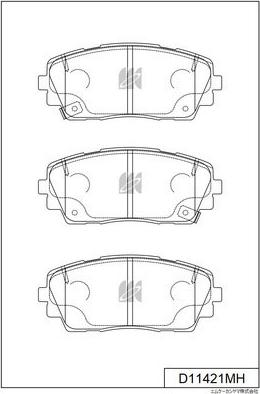 MK Kashiyama D11421MH - Тормозные колодки, дисковые, комплект www.autospares.lv