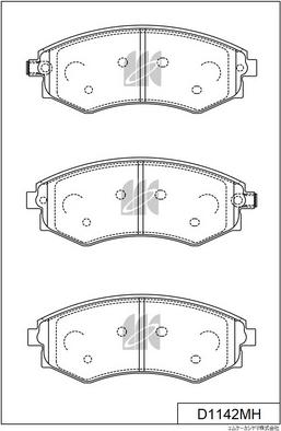 MK Kashiyama D1142MH - Bremžu uzliku kompl., Disku bremzes www.autospares.lv