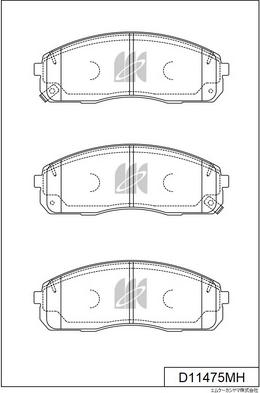 MK Kashiyama D11475MH - Bremžu uzliku kompl., Disku bremzes www.autospares.lv