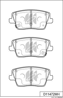 MK Kashiyama D11472MH - Bremžu uzliku kompl., Disku bremzes autospares.lv