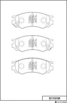 MK Kashiyama D1151M - Bremžu uzliku kompl., Disku bremzes www.autospares.lv