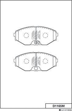 MK Kashiyama D1165M - Тормозные колодки, дисковые, комплект www.autospares.lv