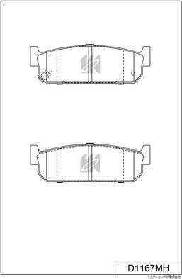 MK Kashiyama D1167MH - Bremžu uzliku kompl., Disku bremzes www.autospares.lv