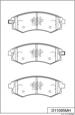 MK Kashiyama D11095MH - Тормозные колодки, дисковые, комплект www.autospares.lv