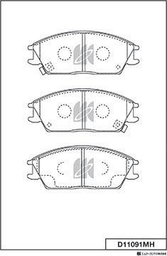 MK Kashiyama D11091MH - Bremžu uzliku kompl., Disku bremzes www.autospares.lv