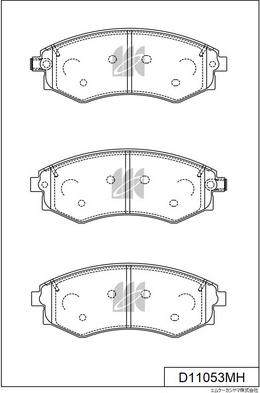 MK Kashiyama D11053MH - Тормозные колодки, дисковые, комплект www.autospares.lv