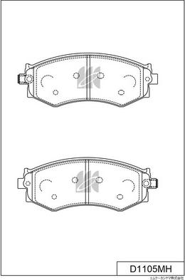 MK Kashiyama D1105MH - Brake Pad Set, disc brake www.autospares.lv