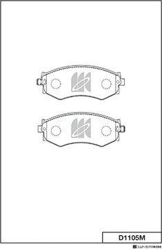 MK Kashiyama D1105M - Тормозные колодки, дисковые, комплект www.autospares.lv